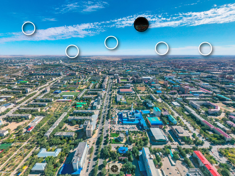 Виртуальный 3D-тур по г.Актобе, Казахстан (аэросъемка)
